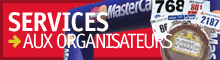 Services aux organisateurs